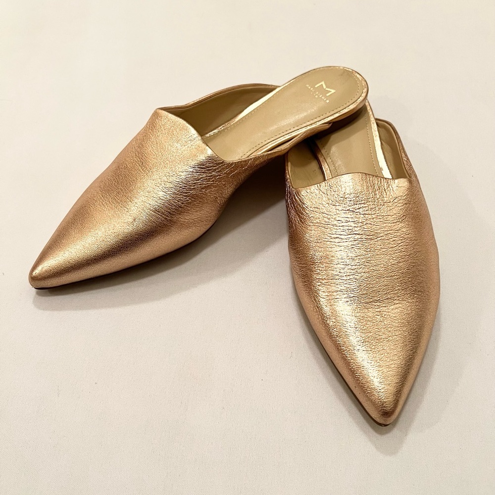 Marc Fisher Mules (Gold)